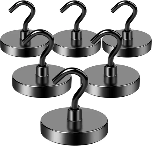 Miniatura 12 de LOVIMAG - Ganchos magnéticos de 120 libras de alta resistencia, ganchos magnéticos de neodimio fuertes para el hogar, cocina, lugar de trabajo