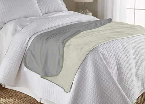 Miniatura 4 de Manta 100 % impermeable, sedosa, suave,para perros, gatos y personas, L Buff/Dove