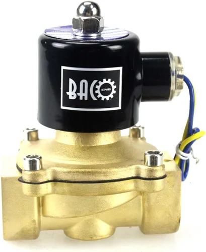 Miniatura 2 de Válvula solenoide eléctrica de latón Bacoeng de 1 pulgada y 110 V CA (NPT, normalmente cerrada)