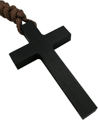 Simple Wooden Cross Pendant Necklace for Men & Women Prayer Spiritual Religious Christian Jewelry