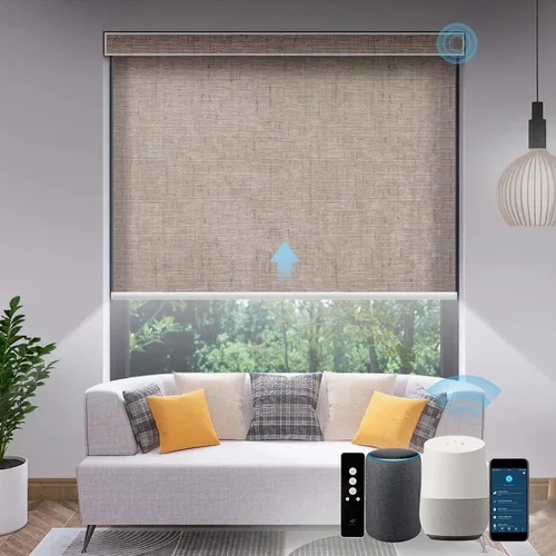 Miniatura 23 de SmartWings Persianas Motorizadas con Filtro de Luz, Compatible con Matter Thread Homekit Z-Wave Alexa Google, Persianas con 70% de Opacidad Safari