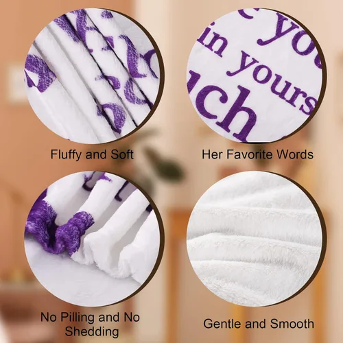 Miniatura 5 de Regalos para mamá, manta con texto en inglés "I Love You Mom", cumpleaños, Navidad, Día de la Madre, San Valentín, regalo para madre, regalos