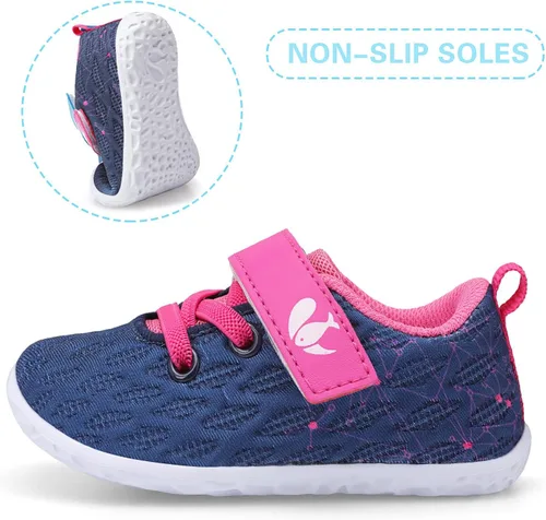Miniatura 4 de FEETCITY Zapatillas de bebé para niños y niñas, zapatos de primera caminata, zapatos de cuna para recién nacidos, zapatos sin cordones para niños