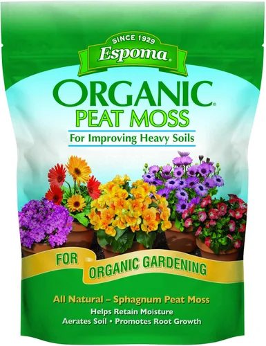 Espoma Turba orgánica; musgo de turba de esfagnum de grado hortícola totalmente natural aprobado para jardinería orgánica. Ayuda a mejorar la