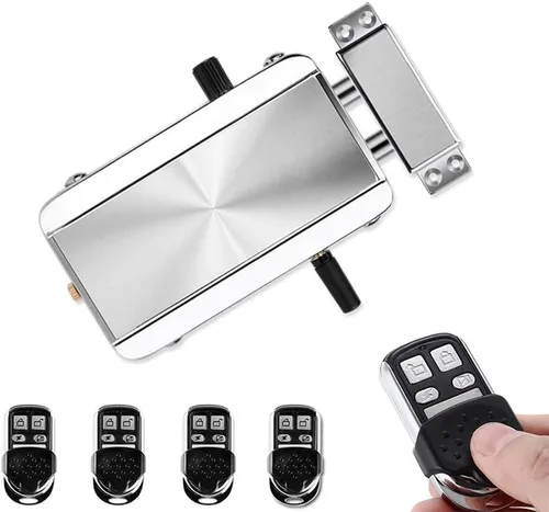 Cerradura de puerta electrónica, sistema de control de acceso inalámbrico antirrobo inteligente para el hogar, seguridad sin llave, con 4 controles
