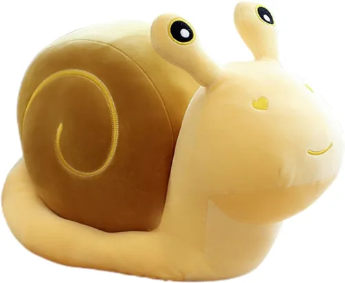 Cojín de caracol - Almohada para suelo y automóvil, comodidad de lectura (amarillo, 11.8 in)