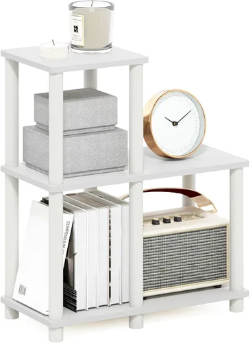 Miniatura 10 de Furinno Turn-N-Tube - Estantería decorativa, color roble francés gris/negro Roble Francés/Negro