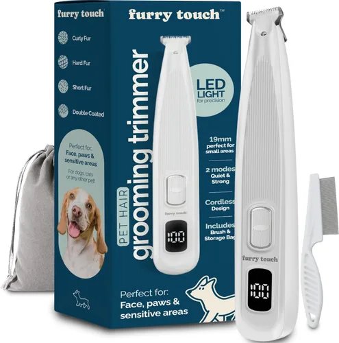Recortadora de patas de perro eléctrica, inalámbrica, para perros y gatos - Recortadora silenciosa de doble velocidad con cuchilla segura para