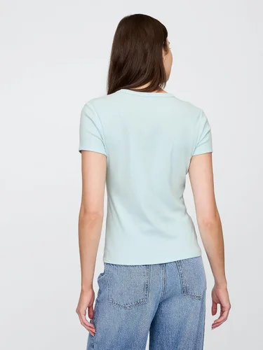 Miniatura 2 de Gap Top de punto acanalado sólido para mujer
