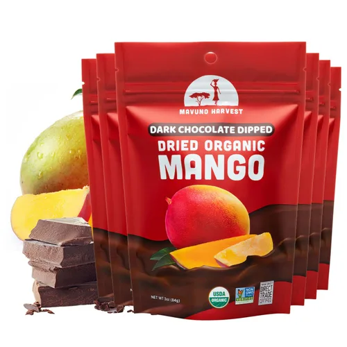 Miniatura 15 de Mavuno Harvest Coco Orgánico Cubierto de Chocolate - Coco Seco Orgánico Sumergido en Chocolate Negro - Sin OMG, Sin Conservantes, Comercio Justo