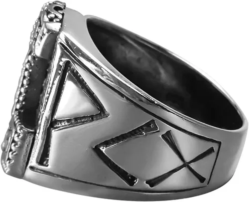 Miniatura 2 de Anillo de plata de ley 925 con martillo de Thor vikingo Mjölnir Mjolnir Futhark Runas nórdicas