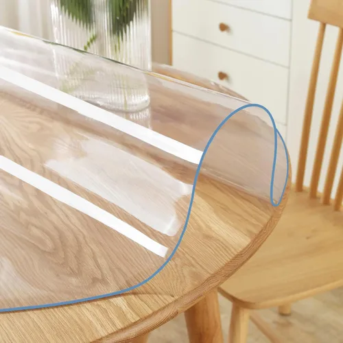 Miniatura 8 de PoPoTo Protector de plástico transparente de 8 x 36 pulgadas para mesa de comedor, tapete de escritorio de oficina, 0.059 in de grosor, rectangular