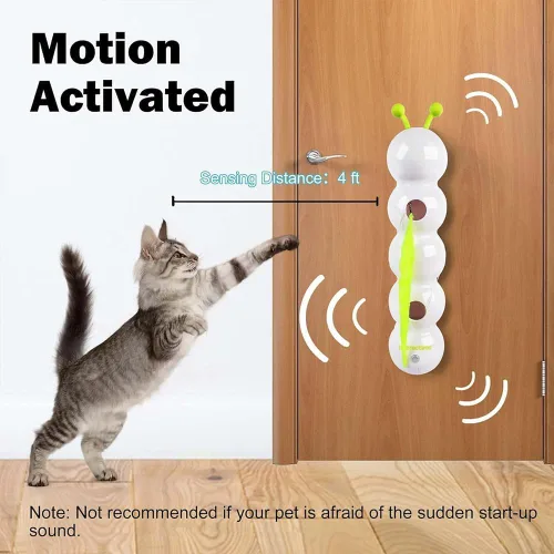 Miniatura 4 de Caterpillar - Juguete inteligente interactivo para gatos, juguetes recargables activados por movimiento, resistentes a las mordeduras, juguetes