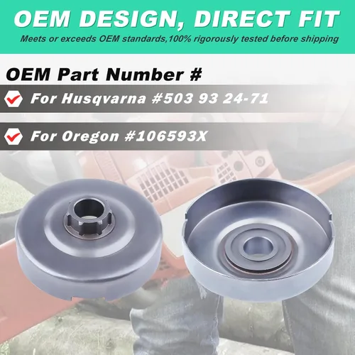 Miniatura 5 de Adefol Conjunto de tambor de embrague para motosierra Husqvarna 372 371 365 362 XP Jonsered 2172 2171 2165 2165 2163 2071 2065 2063, tambor
