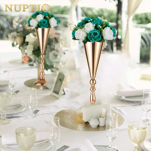 Miniatura 46 de NUPTIO Centros de mesa de flores para mesas de boda: arreglo de bolas de flores artificiales rosa y blanco para bodas, fiestas, 2 piezas de rosas