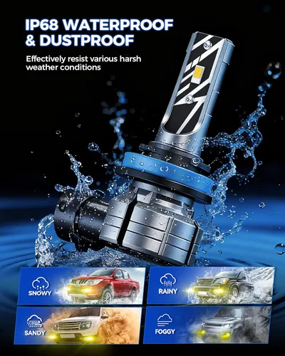 Miniatura 5 de Marsauto Bombillas LED antiniebla H11/H8 amarillas, 18000 lm, 700% brillo, 3000 K, amarillo, H11, H16, H11, bombilla LED amarilla para luces