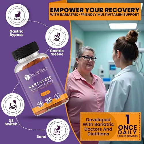Miniatura 3 de ProCare Health Multivitamínico bariátrico con hierro de 45 mg (90 tabletas fáciles de tragar) – Vitaminas bariátricas postoperatorias para píldoras