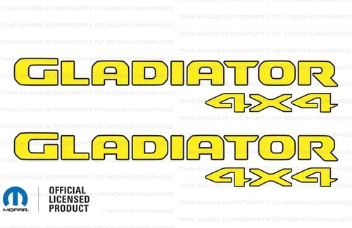 Miniatura 10 de Gladiator - Calcomanías gráficas para cabecera de 4 x 4 para Jeep Wrangler/Gladiator JL/JT (2019-2024) 392 bronce con contorno negro F392BO