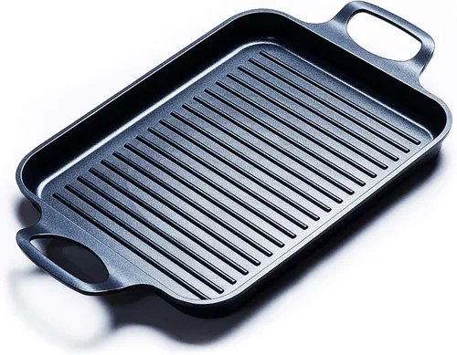 Miniatura 10 de SKITCHN Sartén Parrilla Antiadherente con Mango Plegable - Sartén KBBQ Compatible con Inducción para Estufas, Parrilla BBQ Cuadrada