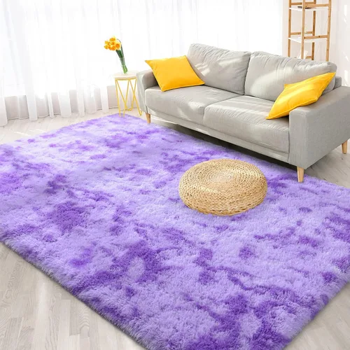 Miniatura 108 de FlyDOIT Alfombras Grandes para Sala de Estar, 5x8 Pies Alfombra Shaggy Teñida con Tie-Dye Gris Oscuro, Alfombras Mullidas Tipo Manta, Alfombras