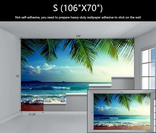 Miniatura 4 de Mural de papel tapiz grande con escena de playa, ondas al atardecer, murales de pared para baño, sala de estar, dormitorio (no es autoadhesivo)