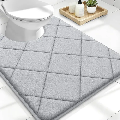 Miniatura 140 de OLANLY Tapete de baño de espuma viscoelástica de 24 x 16 pulgadas, ultra suave y absorbente, lavable a máquina, cómodo tapete de baño para suelo