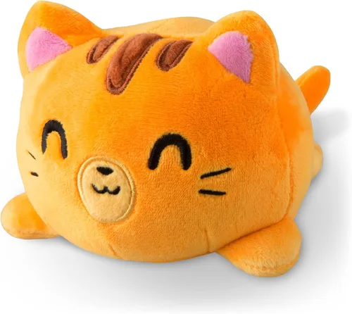 Miniatura 2 de TeeTurtle - El peluche reversible original de gato - Tabby naranja - Lindos animales de peluche con juguetes sensoriales que muestran tu estado