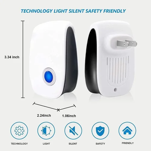 Miniatura 2 de Repelente ultrasónico de plagas actualizado 2026, repelente electrónico de control de plagas para interiores, para ratones, murciélagos, mosquitos