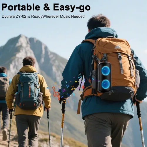 Miniatura 7 de Altavoz Bluetooth con sonido estéreo HD de 360°, nuevo altavoz inalámbrico portátil IPX7 impermeable, llamada HD, emparejamiento TWS, micrófono Negro