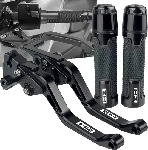 Miniatura 2 de DOUKI Para Kawasaki H2 H2R 2015 2016 motocicleta freno corto embrague palancas embrague embrague empuñaduras manillar extremos CNC accesorios