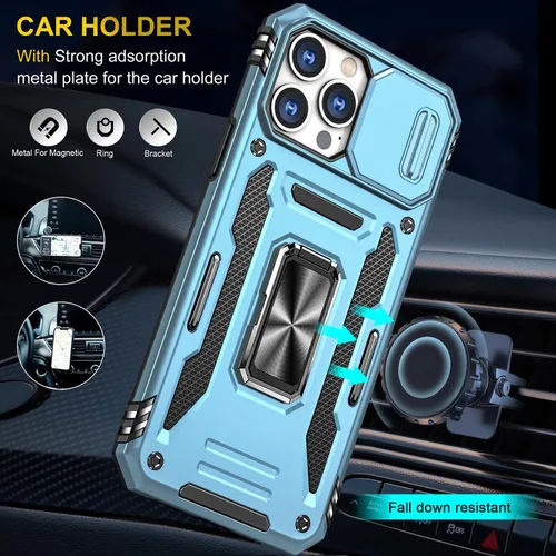 Miniatura 47 de Funda para iPhone 13 Pro con funda para cámara, con soporte de anillo para soporte, con función de montaje magnético para automóvil, para iPhone 13