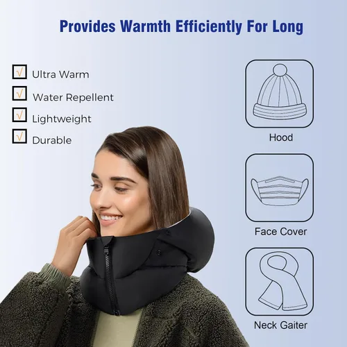 Miniatura 4 de Gorro cálido de invierno para hombres y mujeres, saco de dormir resistente al viento, para acampar al aire libre, gorra impermeable para senderismo
