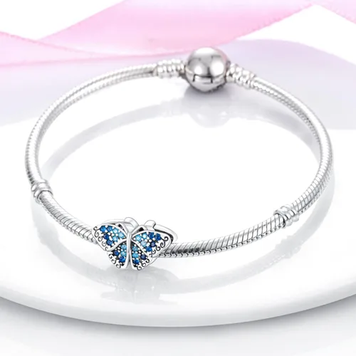 Miniatura 2 de Parmuz Dije de plata de ley 925 para pulsera collar colgante amor mamá océano viajes mariposa fiesta cumpleaños abalorios joyería de regalo
