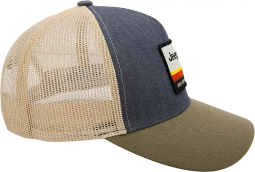 Miniatura 2 de Jeep Have Fun Out There Trucker Snapback - Sombrero gris y verde militarcrema, GrisVerdeCrema