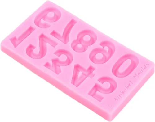 Miniatura 5 de ZiXiang Moldes de silicona para números, letras mayúsculas del alfabeto, moldes de chocolate para decoración de pasteles de azúcar, decoración