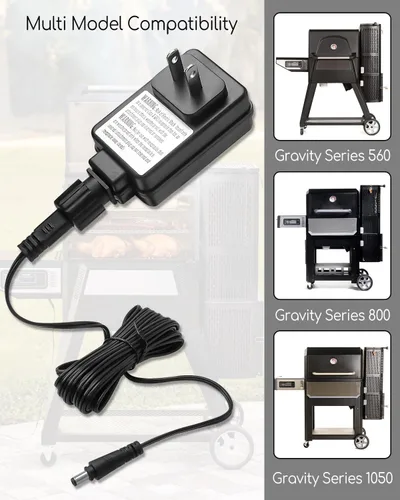Miniatura 6 de TIKSCIENCE Adaptador de corriente de repuesto 9004190216 con cable de 15 pies de largo, apto para Masterbuilt Gravity Series 560/800/1050 XL Digital