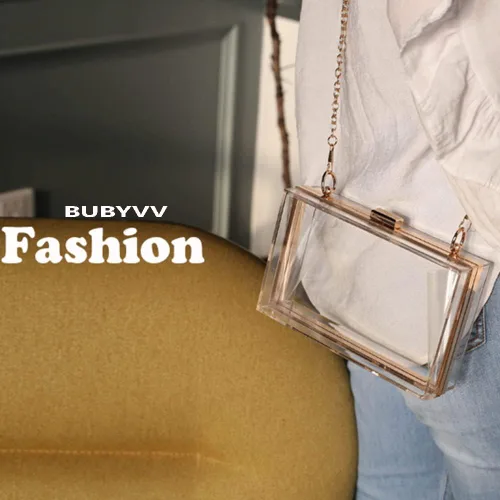 Miniatura 3 de Bolso transparente para mujer, bolso de mano de noche acrílico, bolso transparente para mujer, bolso cruzado transparente con asa de hombro