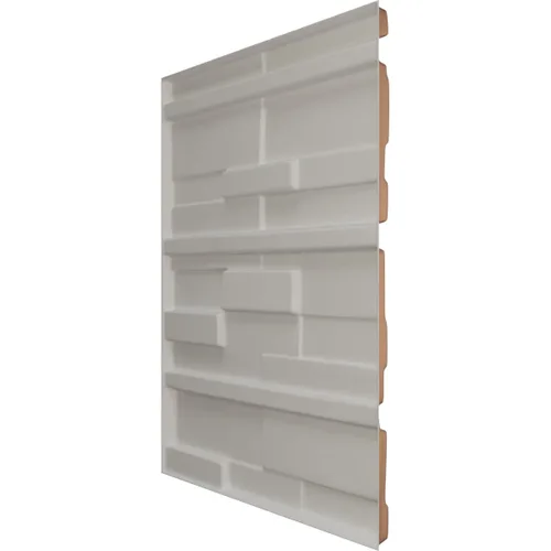 Miniatura 4 de Ekena Millwork 19 5/8 pulgadas de ancho x 19 5/8 pulgadas de alto, ladrillo desplazado EnduraWall decorativo 3D, cobre envejecido