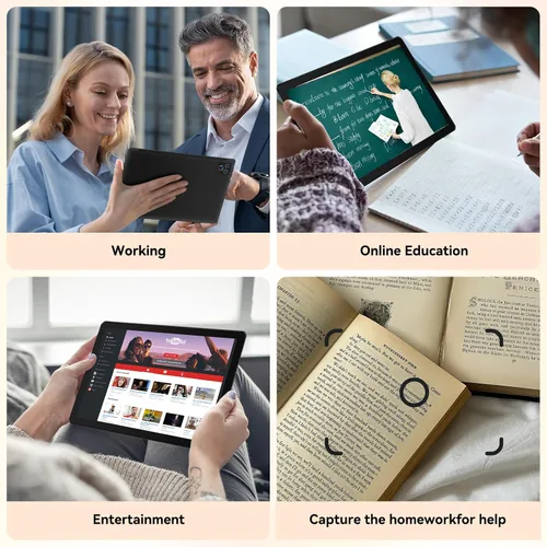 Miniatura 9 de URAO Tableta, tableta Android de 10.1 pulgadas con procesador Octa-core 30GB RAM 128GB ROM HD IPS pantalla táctil 8H batería, Wi-Fi 6, BT 5.4