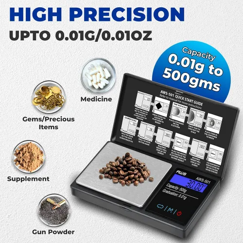 Miniatura 5 de Báscula digital de bolsillo de la serie, 21.16 oz x 0.00 oz, báscula digital de gramos a pequeña escala de alimentos, báscula de joyería, báscula