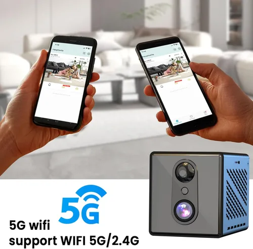 Miniatura 5 de javiscam Cámara de seguridad para interiores WiFi 4K 5GHz mejorada 2026, mini cámara de niñera con almacenamiento en la nube gratuito, visión