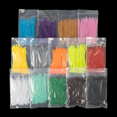 Miniatura 2 de XINGO 1400 bridas de colores de 4 pulgadas, bridas multicolores, paquete mixto de 14 bridas de plástico surtido para hogar, oficina, jardín, garaje