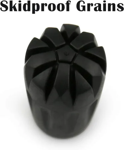 Miniatura 5 de Black Rubber Diamonds - Protectores de punta de repuesto para bastón de trekking – Se adapta a la mayoría de bastones de senderismo estándar
