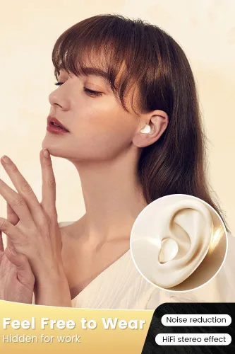 Miniatura 4 de Auriculares invisibles mini para dormir, inalámbricos, Bluetooth, ultraligeros, ajuste cómodo para dormir de lado, suaves, intrauriculares, tapones