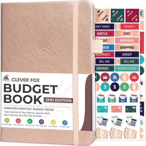 Miniatura 13 de Clever Fox Budget Book 2.0 - Planificador de presupuestos simple para principiantes - Cuaderno financiero con seguimiento de gastos de dinero, Negro