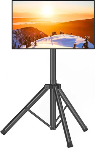 Soporte de TV trípode para televisores de pantalla plana de 23 a 75 pulgadas / curvos de hasta 100 libras, soporte de TV para exteriores con