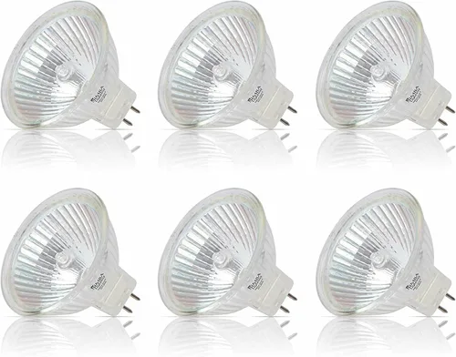 Simba Lighting Bombillas halógenas MR16 de 20 W y 12 V (paquete de 6) para paisaje, luces de pista, fibra óptica, lámparas de escritorio, focos BAB