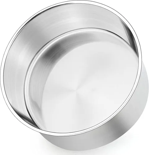 P&P CHEF - Juego de moldes para tartas de 8 pulgadas, moldes redondos para hornear de acero inoxidable para capas, moldes para tartas de cumpleaños