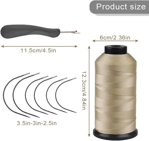 Miniatura 7 de GlamorDove 1500 yardas/rollo de hilo de nylon consolidado Kit de herramientas de hilo de coser a mano Hilo de unión de nylon Kit de herramientas