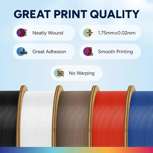 Miniatura 6 de OVERTURE ASA Filamento 1.75mm, Carrete de 1 kg (2.2lbs) Filamento para Impresora 3D, Anti-UV Premium, Filamento ASA Perfecto para Imprimir Piezas